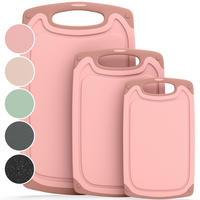 SCHNEIDEBRETT 3er Set Rosa - Rosa, Kunststoff (25/0.75cm) - Blumtal