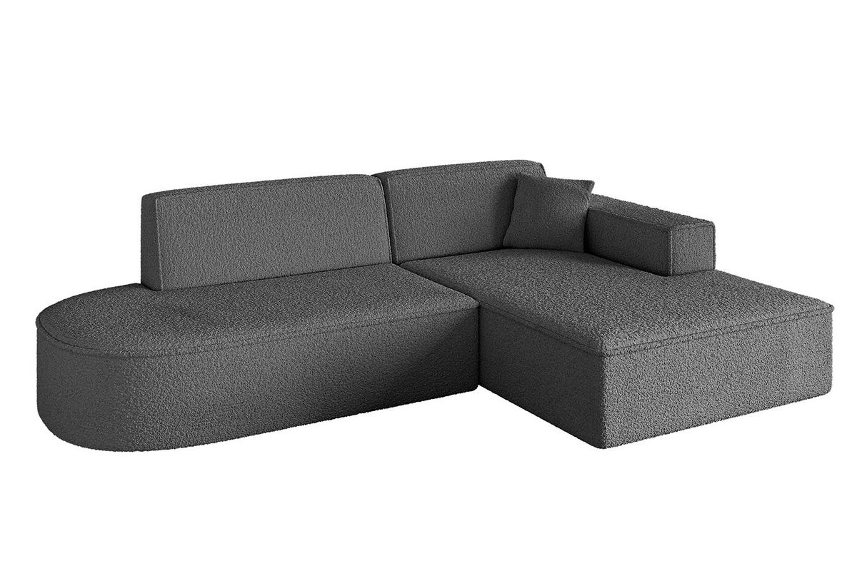 ECKSOFA Ottomane Rechts IREA-L1-v4 - 234x171x79 cm Grau - Dunkelgrau/Olivgrün, Holzwerkstoff/Textil (171/234cm) - ALTDECOR