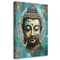 LEINWANDBILD Zen und Orientalisch 80x120cm - Türkis, Textil (80/120cm) - Feeby