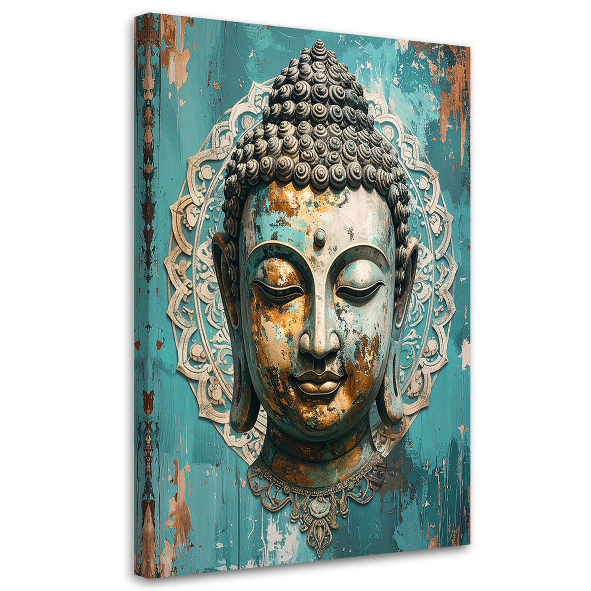 LEINWANDBILD Zen und Orientalisch 80x120cm - Türkis, Textil (80/120cm) - Feeby