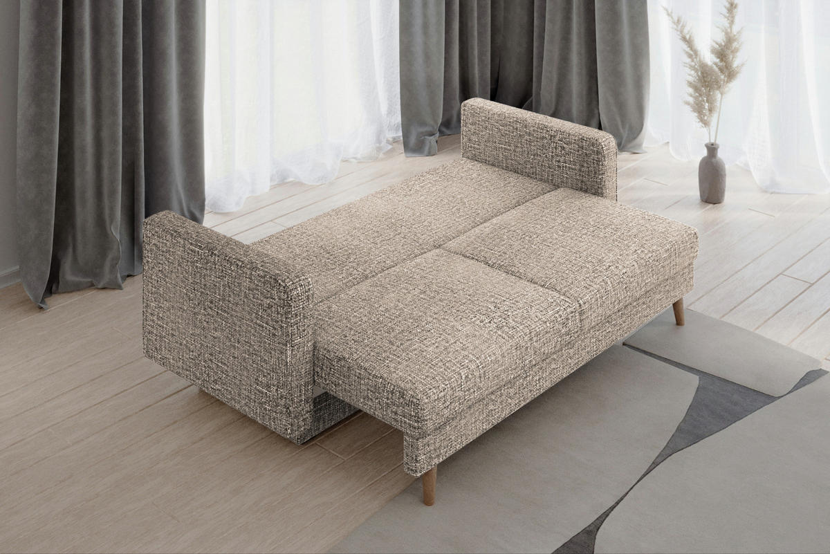 SCHLAFSOFA - Marbella - Hellbraun (IMO 15) - Braun, Holz (230/90/97cm) - Möblo