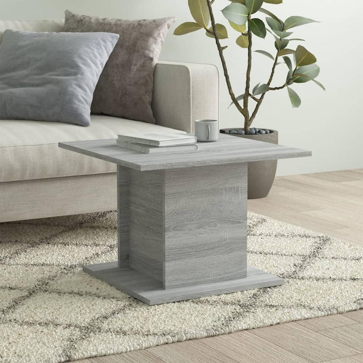 COUCHTISCH Grau Sonoma 55,5x55,5x40 cm Holzwerkstoff - Grau, Holzwerkstoff (55.5/55.5/40cm) - furnicato