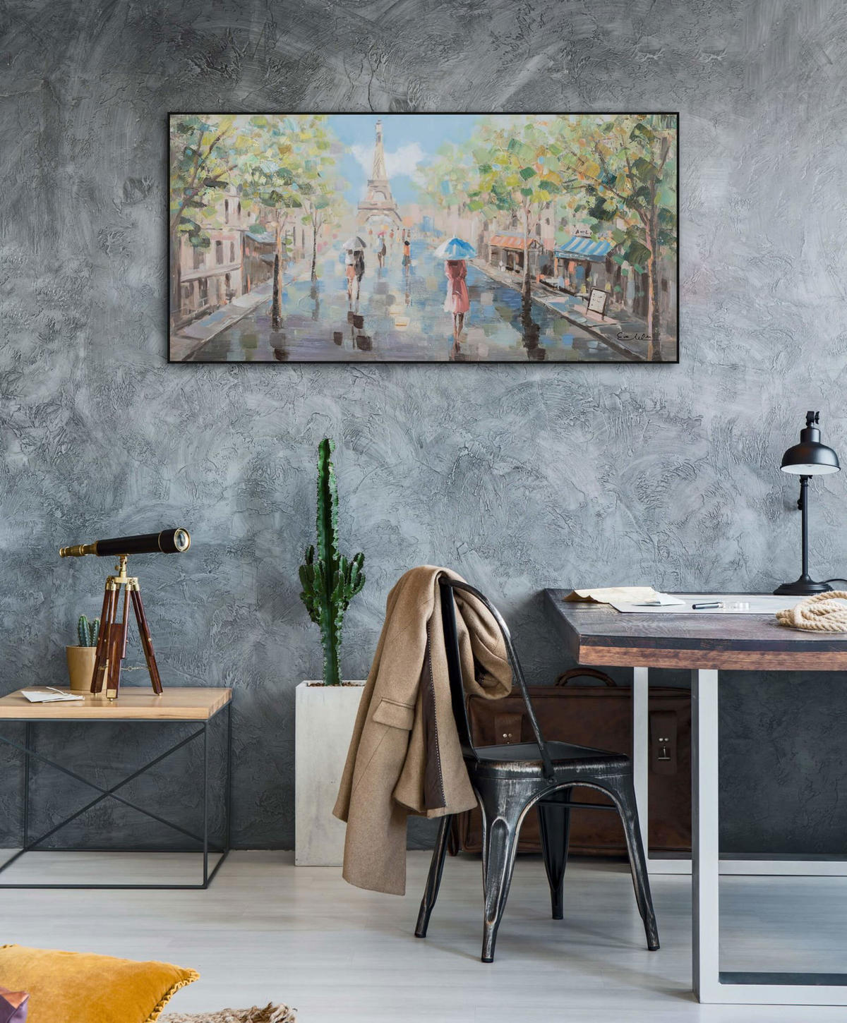 ACRYLBILD HANDGEMALT 120/60 cm - Blau, Holz/Textil (120/60cm) - KUNSTLOFT