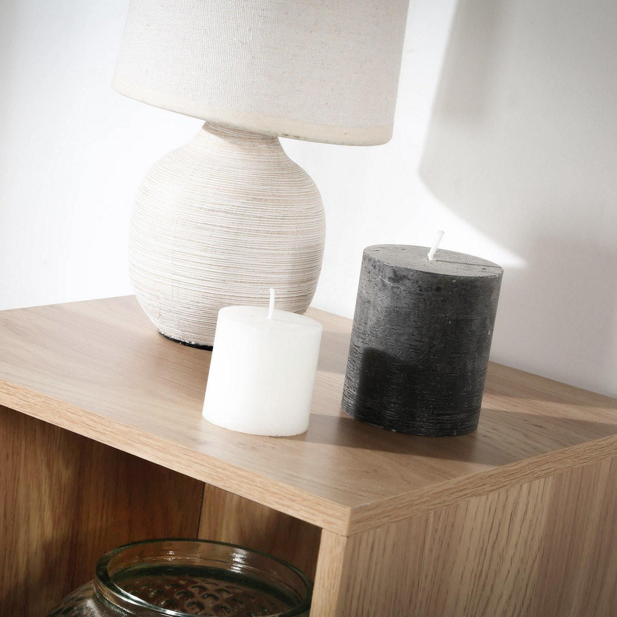 REGAL mit 4 Fächern - 31/29/120 cm - Eichefarben, Holzwerkstoff (29/120/30.7cm) - Calicosy