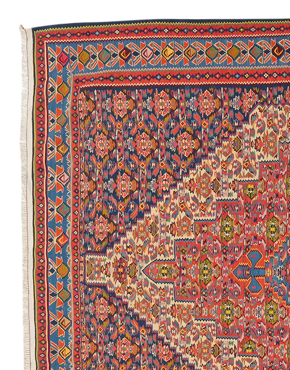 HANDWEBTEPPICH Kelim Senneh Mehrfarbig 286/207 cm Schurwolle - Multicolor, Textil (207/286cm) - Looma