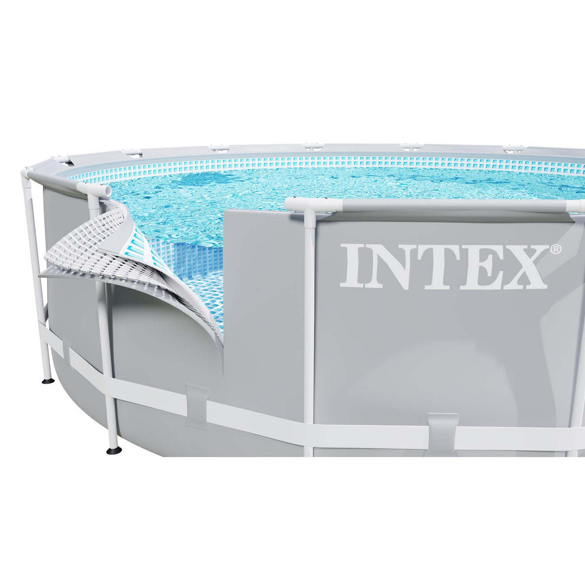 POOL SET 427 x 107 cm, 12in1 - 26720 - Grau, Textil (427/107cm)