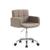 ARBEITSHOCKER Lausanne Stoff taupe - Cappuccino, Metall (60/89/52cm) - TPFLiving