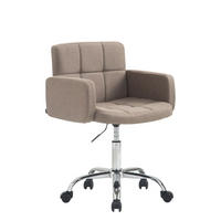 ARBEITSHOCKER Lausanne Stoff taupe - Cappuccino, Metall (60/89/52cm) - TPFLiving