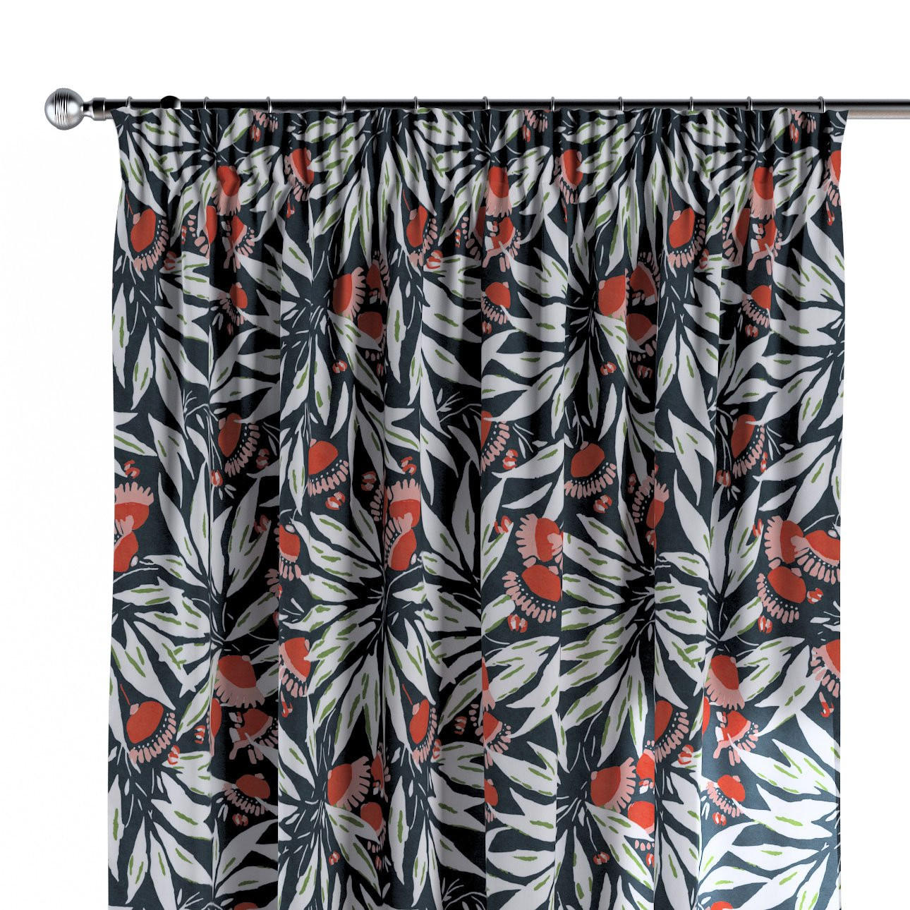 VORHANG Eden blau und weiß, 130x245 cm - Blau, Textil (130/245cm) - Dekoria