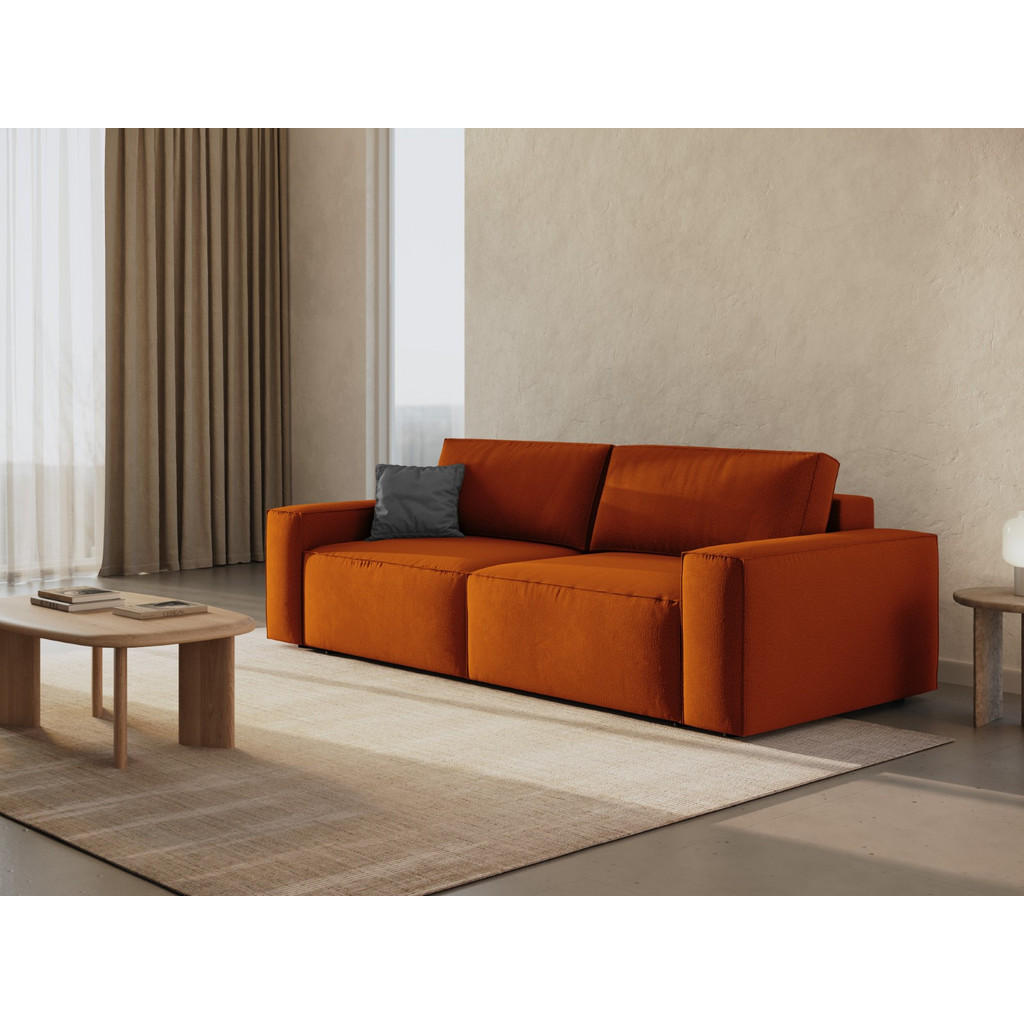 Thumbnail - Micadoni Sofa, Terra cotta, Textil, 3-Sitzer, 107x86x247 cm, Hergestellt in Europa, Wohnzimmer, Sofas & Couches, Schlafs...