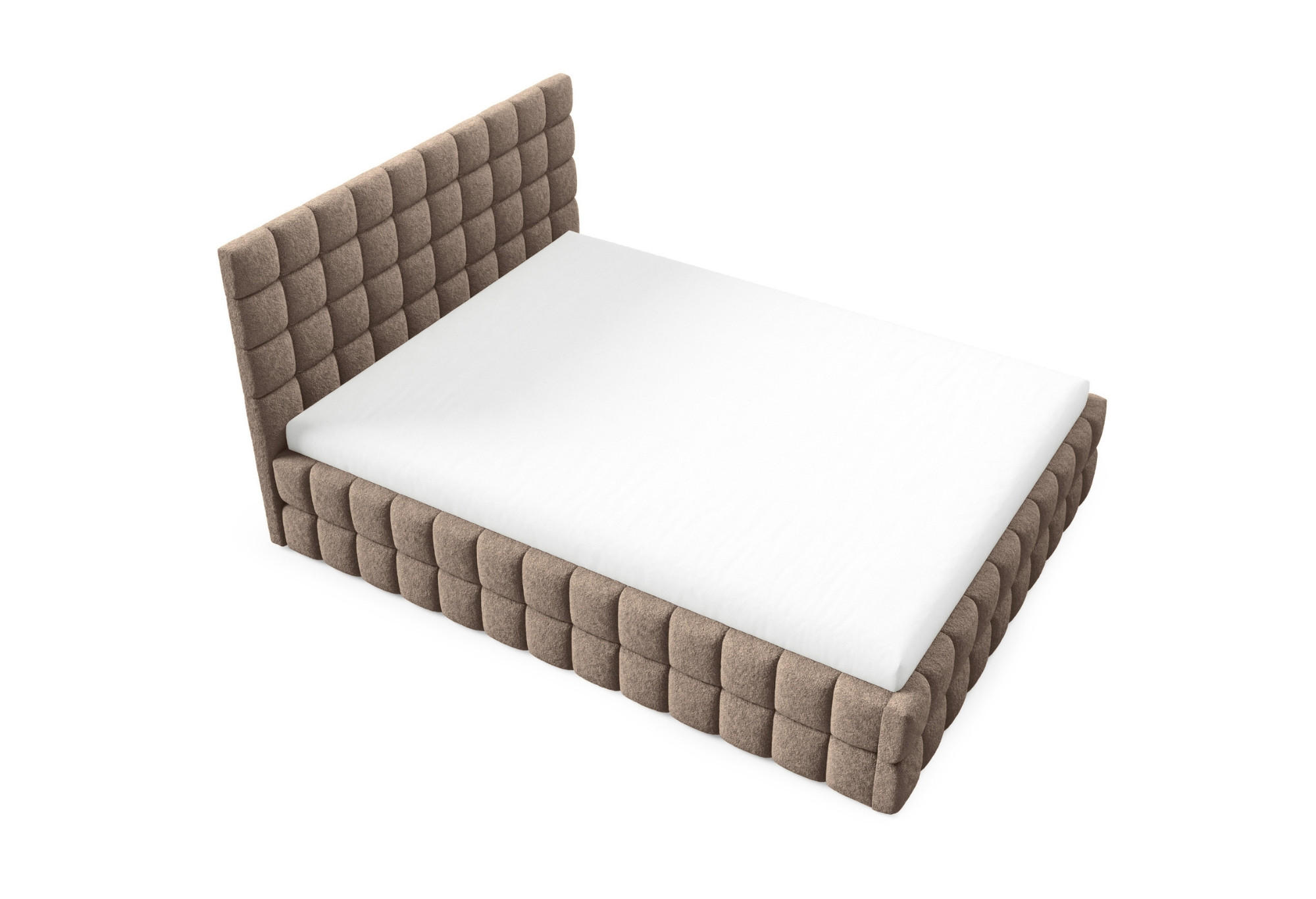 POLSTERBETT mit Stauraum 160x200 cm in Braun - Braun, Metall (160/200cm) - Home Collective