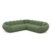 ECKSOFA Liva Grün Strukturstoff - Grün, Textil (258/258cm) - VAROYAL