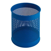 PAPIERKORB perfortiert Aus Metall 15 Liter 32x26 cm Blau - Blau, Metall (26/32/26cm) - PROREGAL