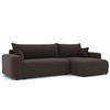 ECKSOFA mit Schlaffunktion und Bettkasten, Braun - Braun, Holzwerkstoff/Textil (145/278cm) - Idohome