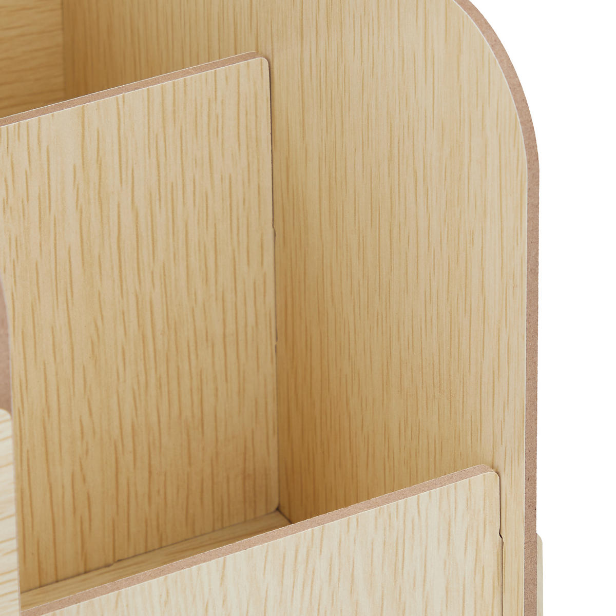 SCHREIBTISCH-ORGANIZER - Hellbraun, Holzwerkstoff (19/33/17cm) - Relaxdays