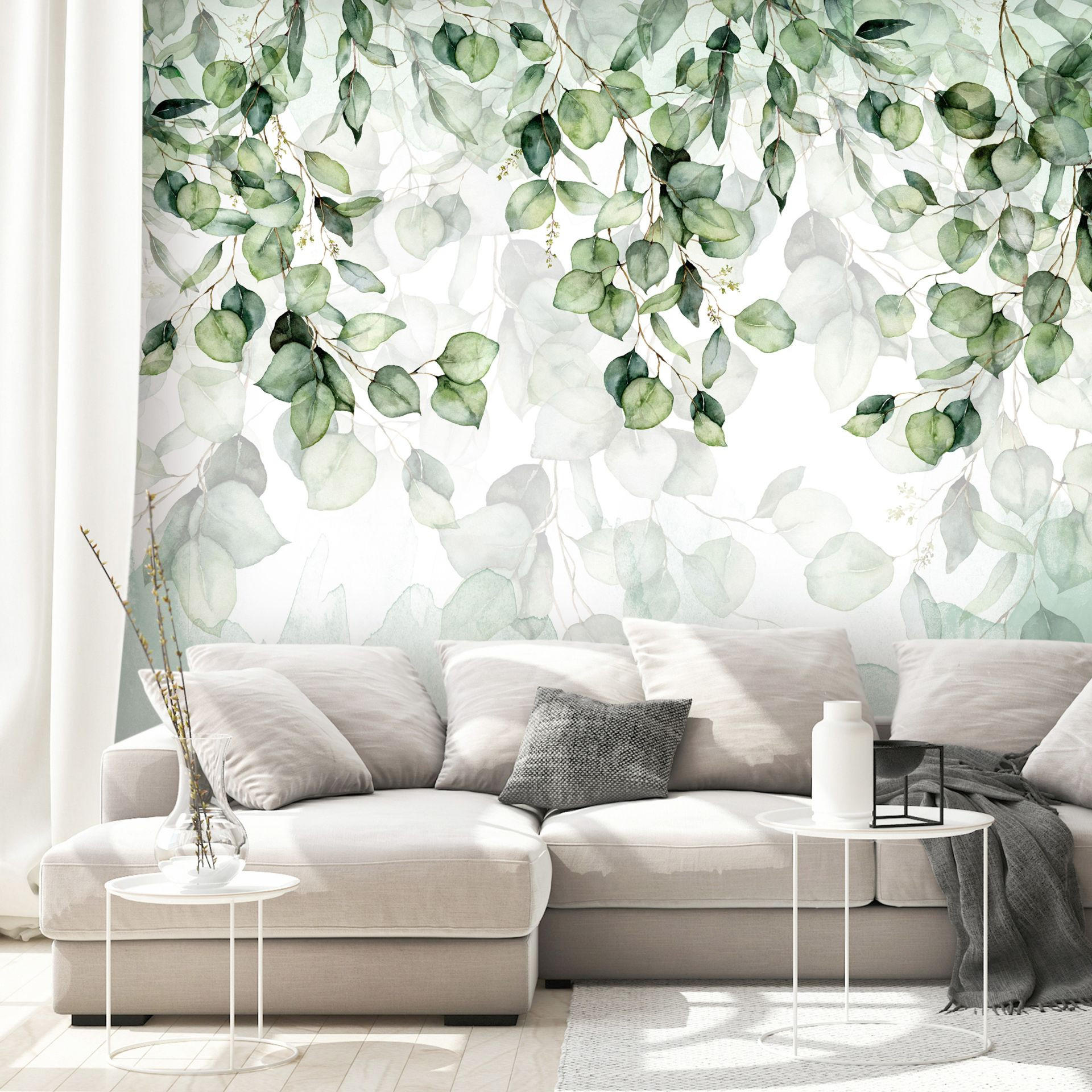 VLIESTAPETE Grün 100/70 cm - Grau/Grün, Textil (100/1cm) - KUNSTLOFT