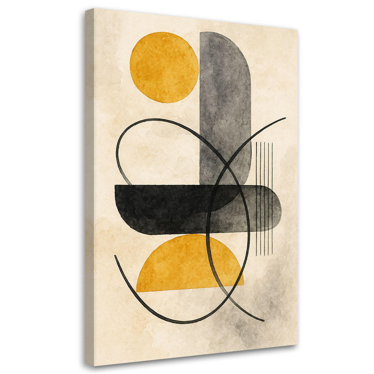 LEINWANDBILD Abstraktion 80x120cm - Beige, Textil (80/120cm) - Feeby