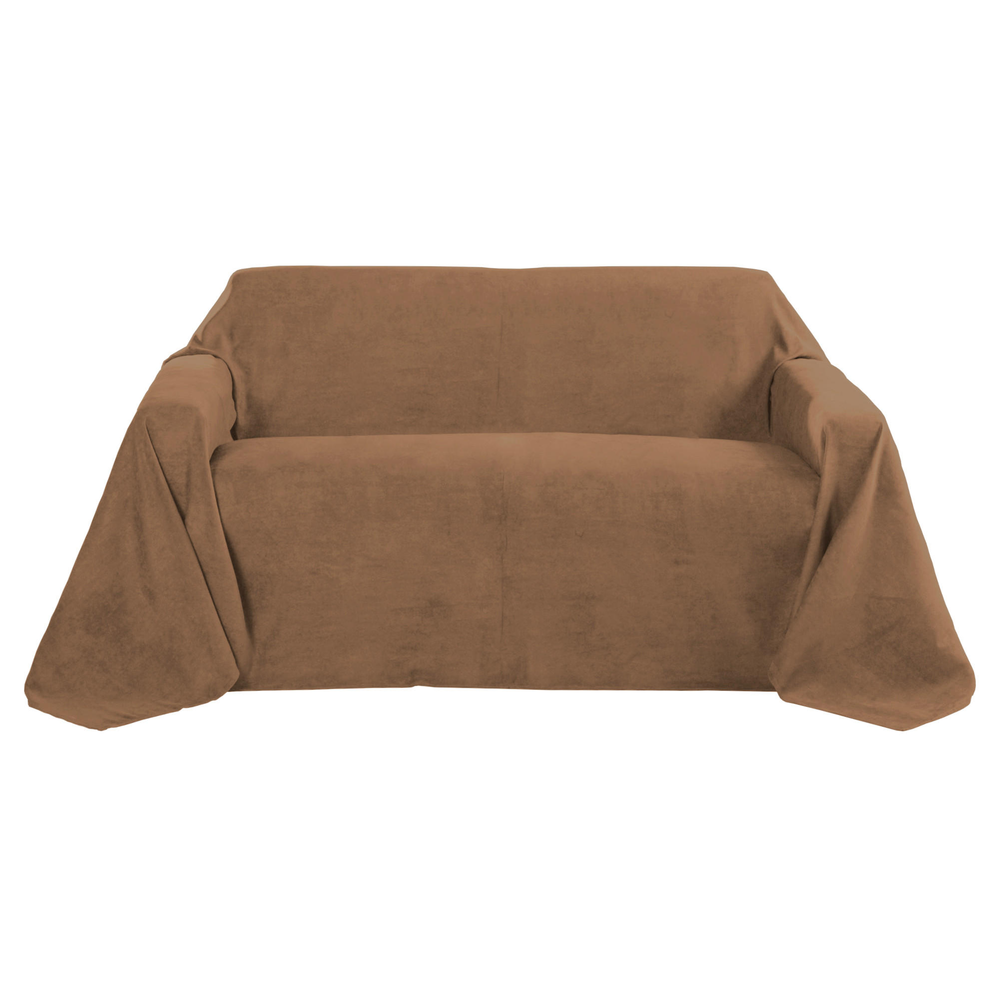 Beautissu Tagesdecke Dunkelbraun 210x280 cm