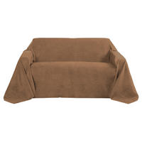 TAGESDECKE Romantica Wildleder Optik 210/280 cm Dunkelbraun - Dunkelbraun, Textil (210/280cm) - Beautissu 