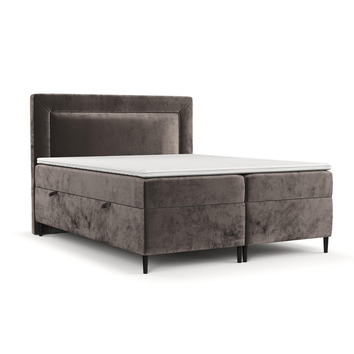 BOXBETT Noble Braun 160/200 cm - Schwarz/Braun, Holz/Holzwerkstoff (160/200cm) - Maison de Reve