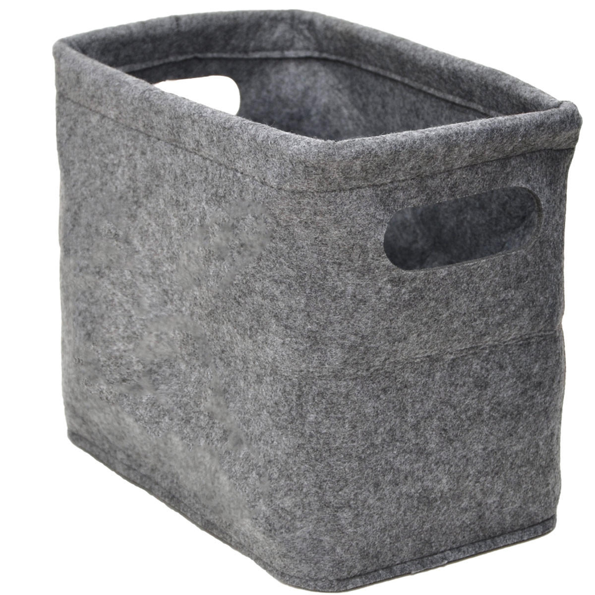 AUFBEWAHRUNGKORB FILZ 27/17, grau - Grau, Kunststoff (17/22.5/27cm) - Dunedesign