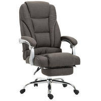 CHEFSESSEL Stoff dunkelgrau - Chromfarben/Dunkelgrau, Textil/Metall (68/118/64cm) - CLP