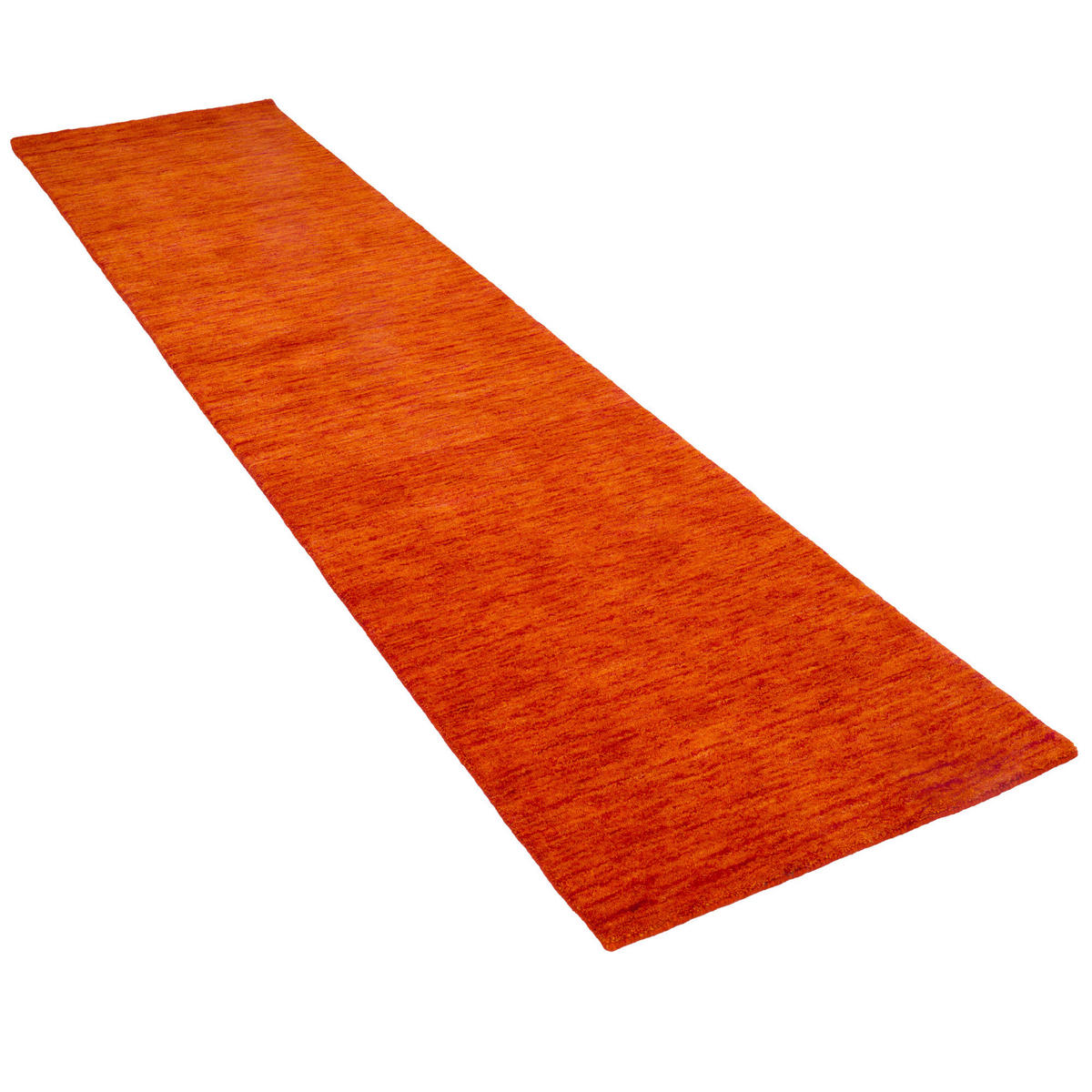 WOLLE NATUR TEPPICH LÄUFER GABBEH MAYA EINFARBIG - Terra cotta, Textil (90/160cm) - Pergamon