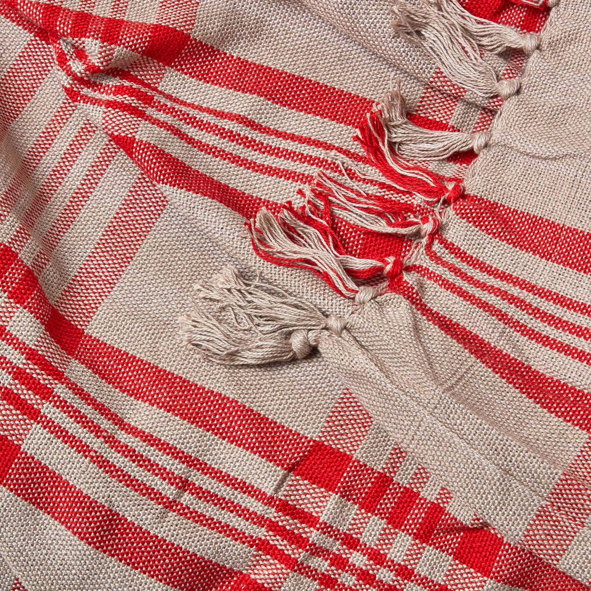 ÜBERWURF 225/255 cm, Schottenkaro, 100% Baumwolle - Dunkelrot, Textil (225/255cm) - Homescapes