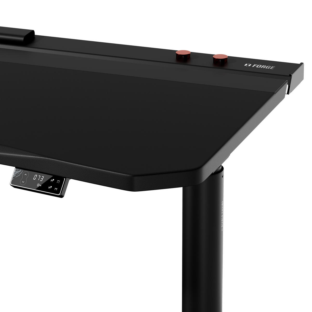 ELEKTRISCH verstellbarer Gaming-Schreibtisch X-Forge 140 x 70 cm - Schwarz, Metall (70/140/73cm) - Diablo Chairs