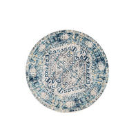 VINTAGE-TEPPICH Sophia Marineblau - Dunkelblau, Textil (120/120cm) - Kukoon Rugs