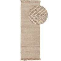 WOLLTEPPICH-LÄUFER Lars Beige 70x200 cm - Beige, Textil (70/200cm) - benuta Pure