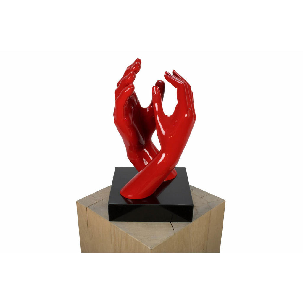 KUNSTLOFT DEKORATIVNÍ SOCHA ČERVENÁ, 21/41 CM