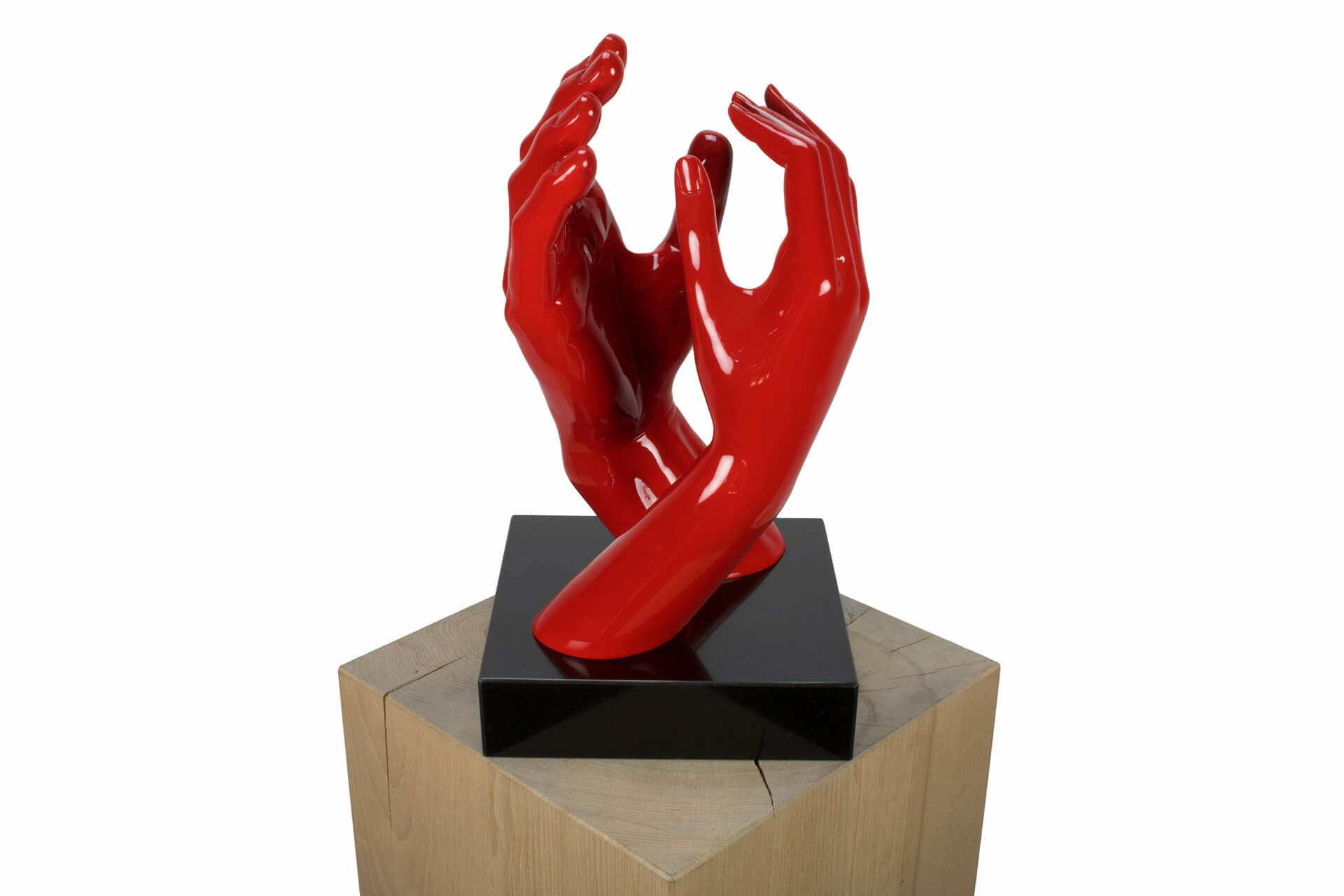 SKULPTUR Rot 21/41 cm - Rot, Stein (4.85/41/21cm) - KUNSTLOFT