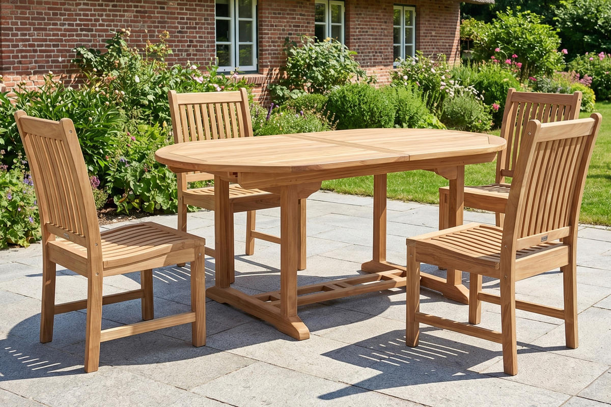 GARTENTISCH Ela 160/220x110x75cm, Holz, Natur - Naturfarben, Holz (160/110/75cm) - dasmöbelwerk