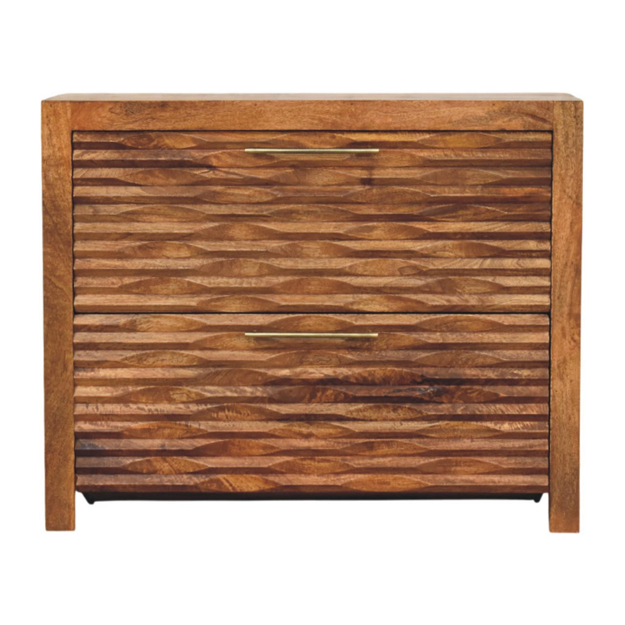 Artisan Furniture KOMODA s povrchovou úpravou Amber Oak, 3 zásuvky, pražená hnědá