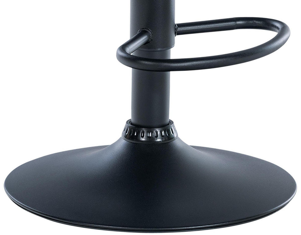 BARHOCKER Kunststoff schwarz - Schwarz, Kunststoff/Metall (39/84/36cm) - CLP