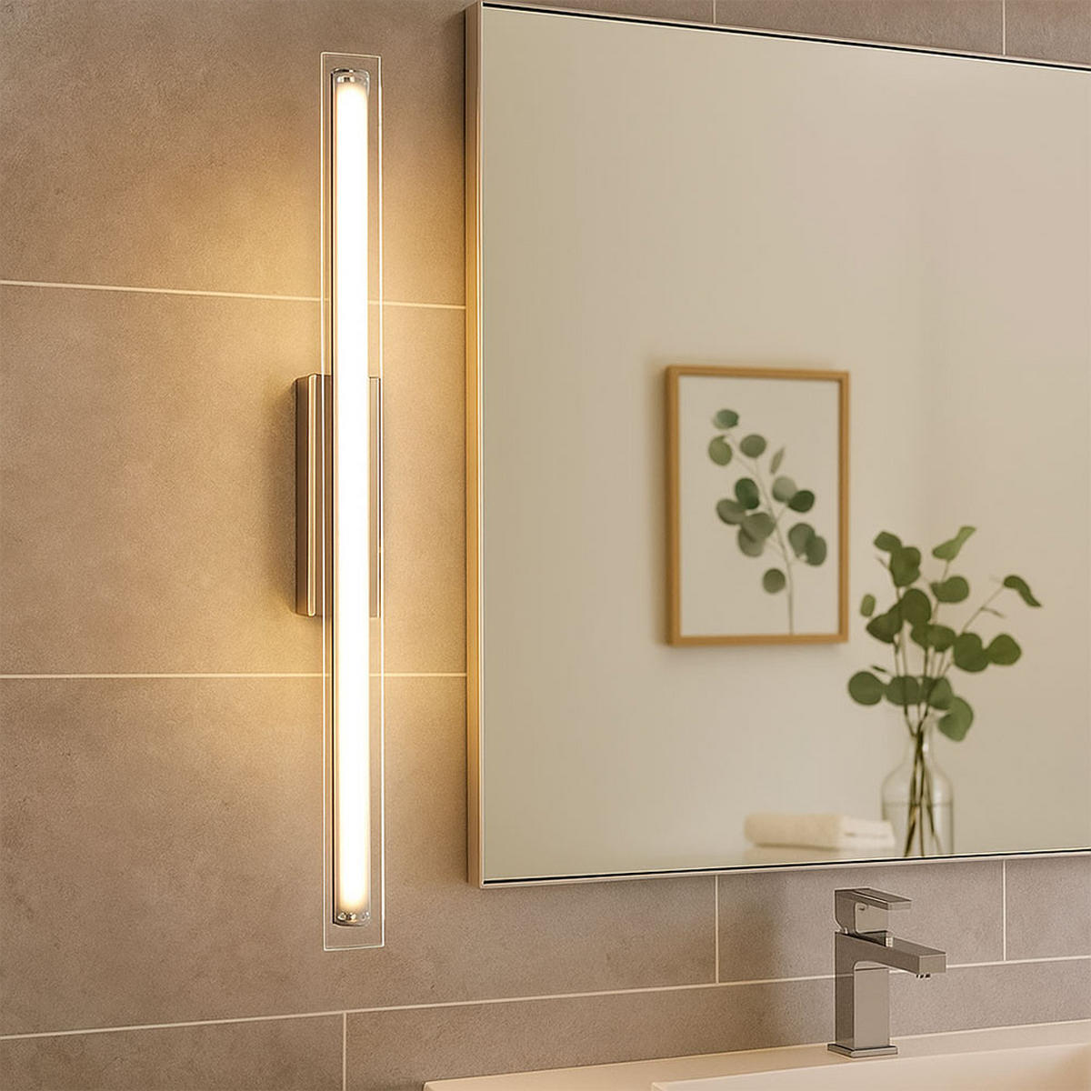 LED WANDLEUCHTE Silber Cool & Cosy - Silberfarben, Metall (5.5/6.6/65cm) - Briloner