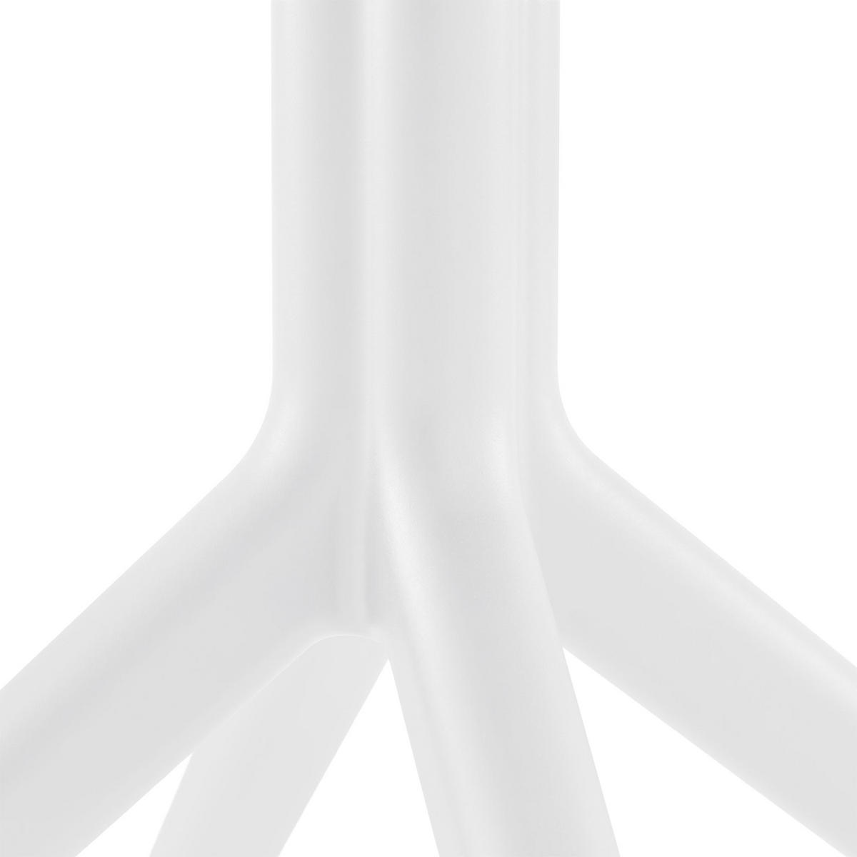GARTENTISCH rund Ø105 cm Kunststoff Weiß - Weiß, Kunststoff (105/105/74cm) - CLP