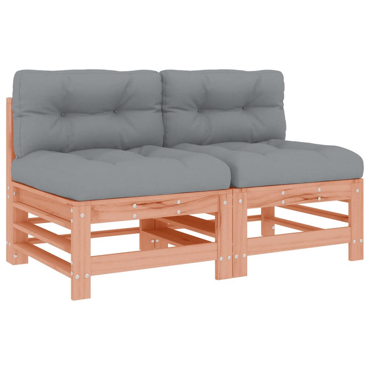 GARTENSOFA XYLOD 63.5/57.5/60 cm （2-SITZER） - Braun, Holz (63.5/57.5/60cm) - ZMH
