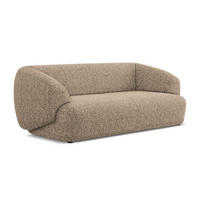 3-SITZER SOFA Strukturstoff Stoff Beige - Blau/Beige, Kunststoff/Textil (212/81/98cm) - Makamii