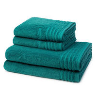 FROTTIERSET Vienna Style Supersoft 4-teilig - Pastellblau, Textil (50/100cm) - Vossen