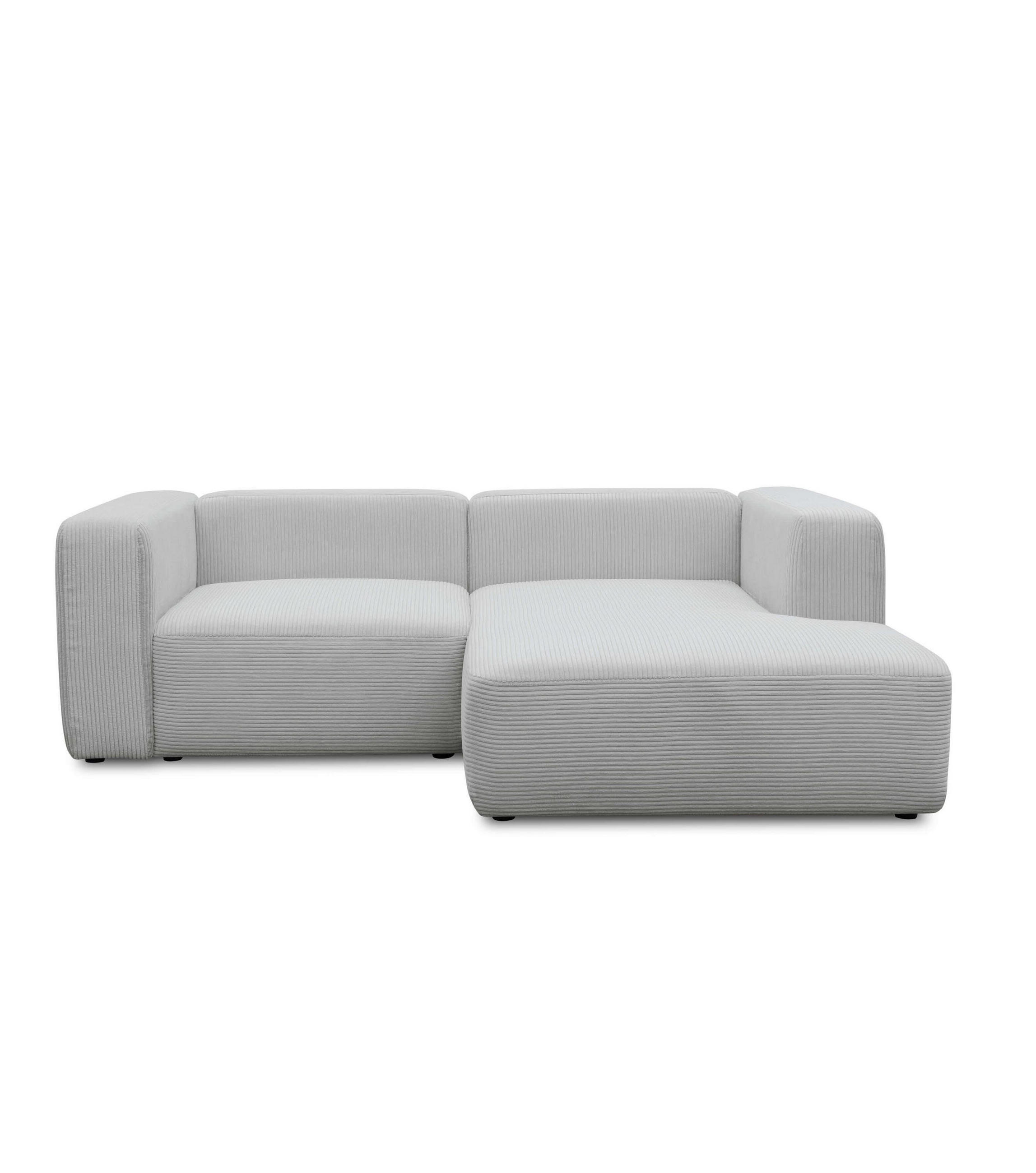 ECKSOFA modular Cubo 3-Sitzer - Grau, Textil (226/179cm) - Mokebo
