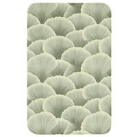 WC PŘEDLOŽKA Vějíř - list - zelený 50x80 cm - pastelově zelená, textil/plast (50/1cm) - OnlyWow