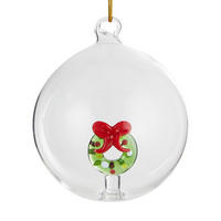 CHRISTBAUMKUGEL Hang On Kranz - Transparent, Glas (8/8/9cm) - Butlers
