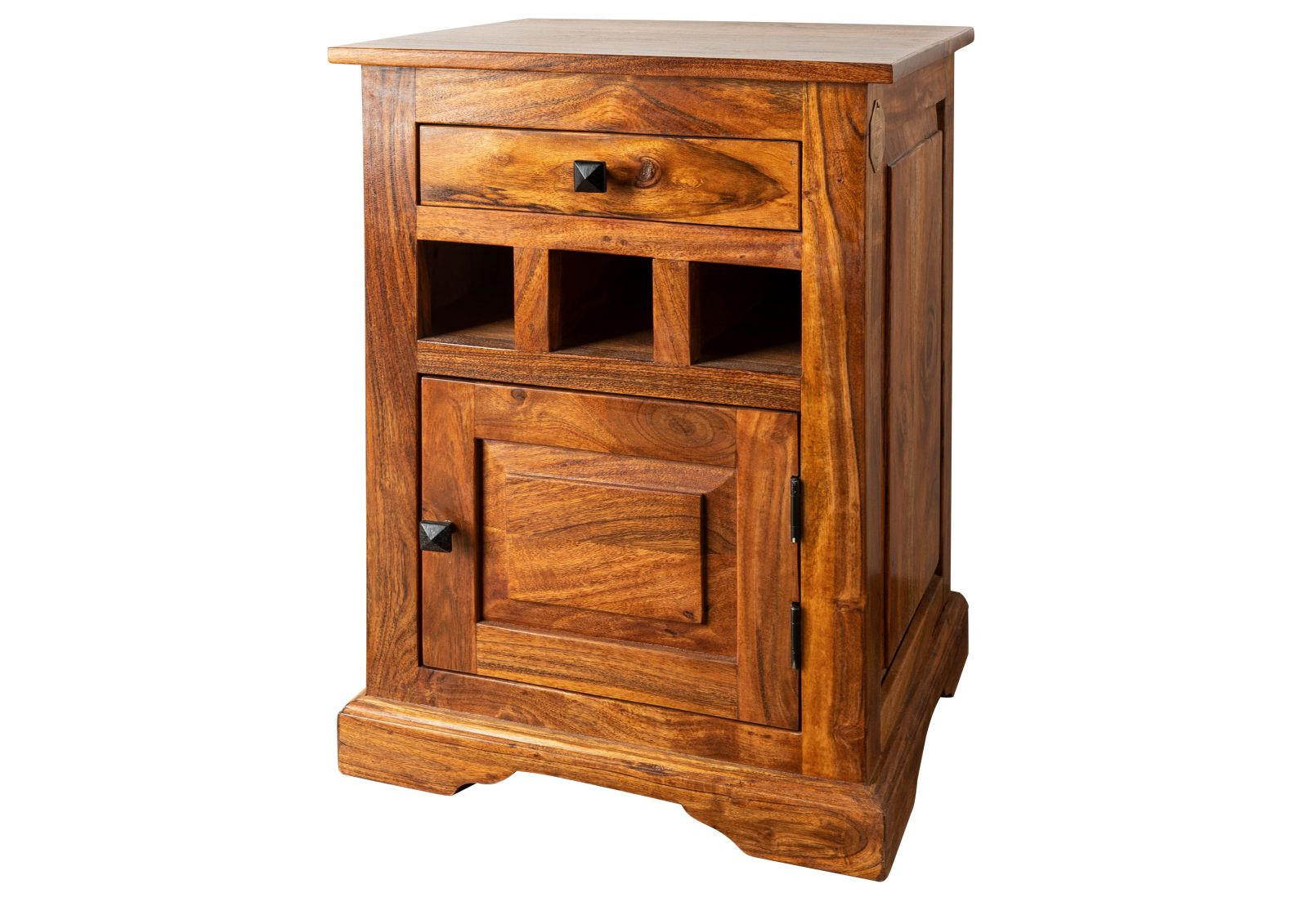 NACHTTISCH Akazie 46x40x65 honig lackiert OXFORD #268 - Braun, Holz (46/65/40cm) - Massivmoebel24