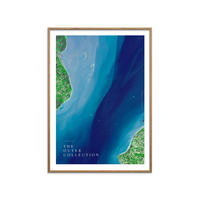 POSTER mit Rahmen Arch Atelier - The Outer Collection – 004 - Blau/Eichefarben, Holz/Papier (30/40cm) - Poster&Frame