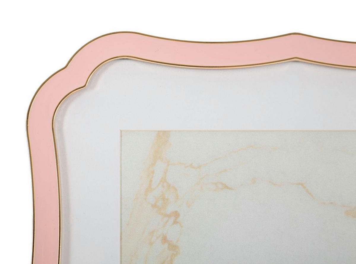 BILDERRAHMEN Margot, Fotoformat 20 x 25 cm, rosa und goldfarben, Zink und Glas, Rahmen 22,1 x 1,4 x 27,2 cm - Pink/Goldfarben, Glas/Metall (22.1/27.2/1.4cm) - Mauro Ferretti