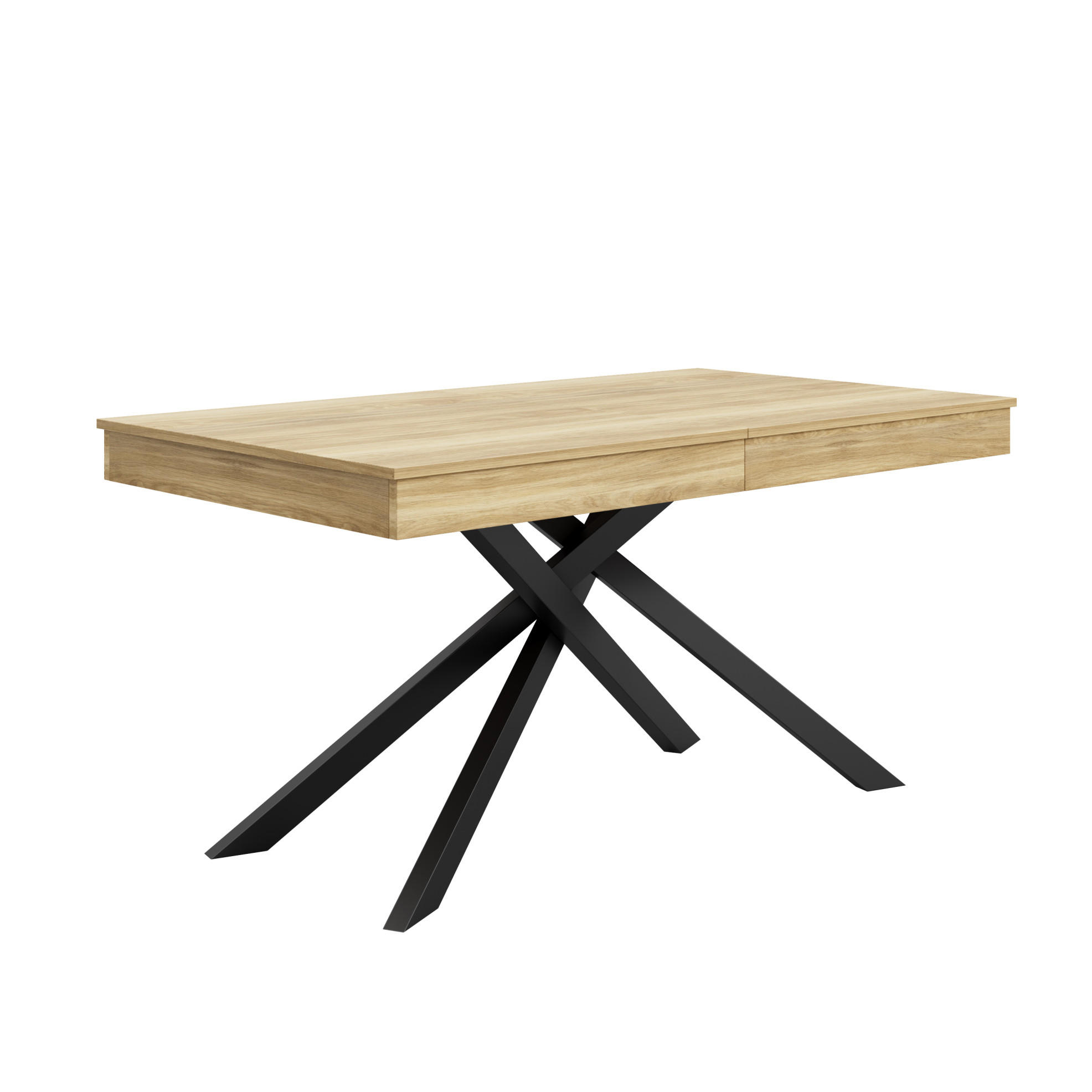 ESSTISCH 140/180/80 cm in Eichefarben aus MDF, ausziehbar für 6 bis 8 Personen - Eichefarben, Holzwerkstoff (180/80/76cm) - Flora Grace