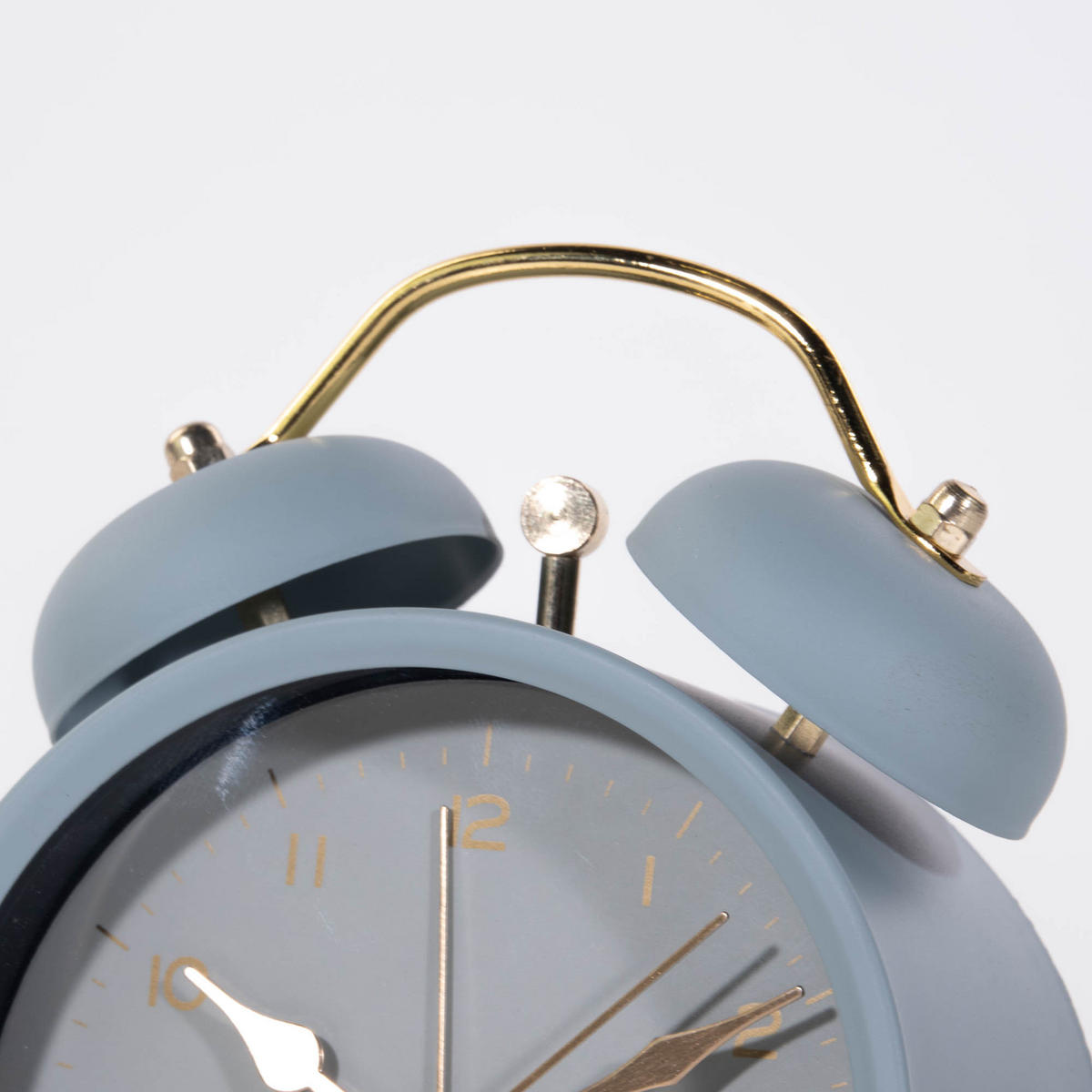 WECKER mit goldenen Uhrzeigern 10/5,5/13,5 cm - Blau, Metall (5.5/13.5/10cm) - Atmosphera Createur d´interieur