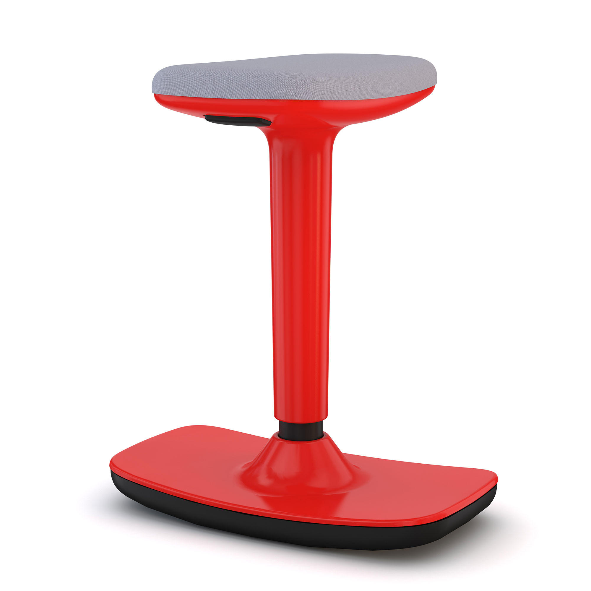 SITZ- / Stehhocker Steh-Sitzhocker Bari /53-76cm Rot - Rot, Kunststoff (43.5/53/24cm) - ASSMANN